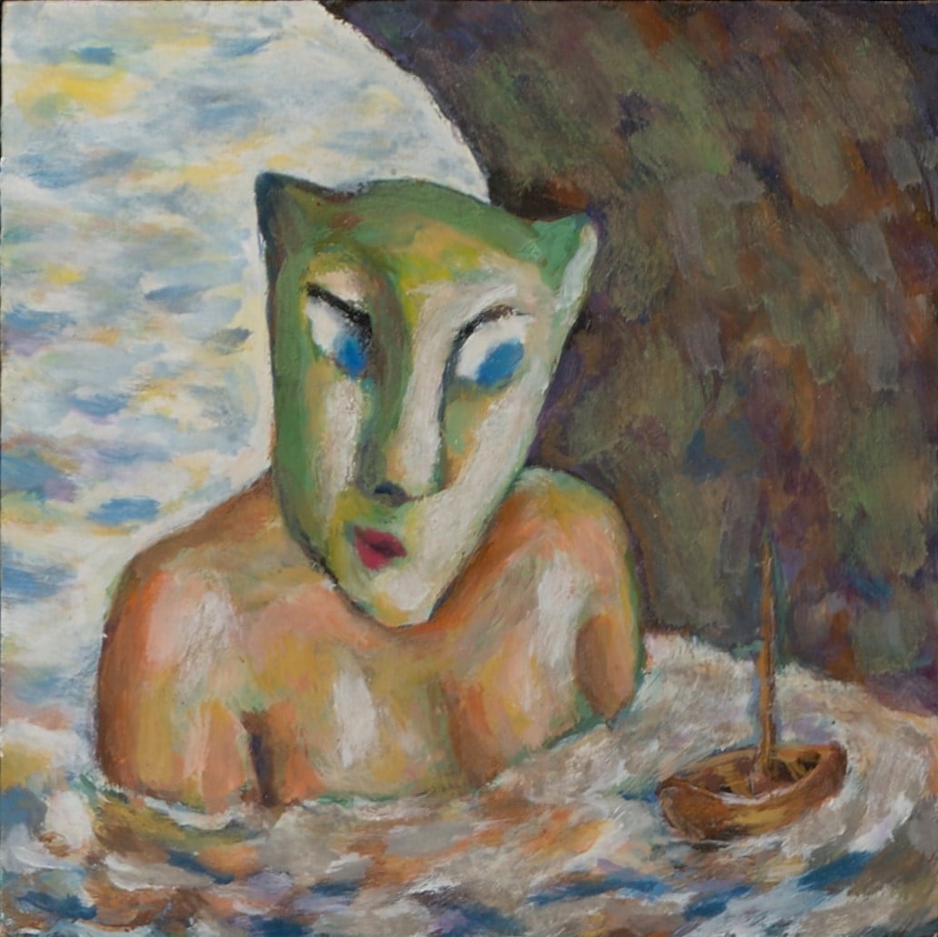 Mystisk figur vid vattnet